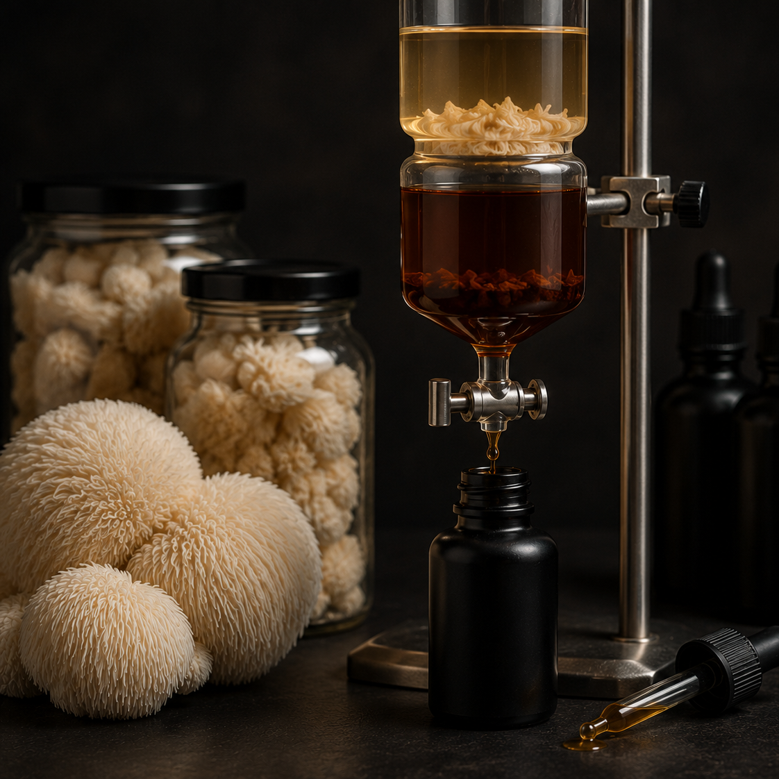 Laboratory dual extraction glassware and distillation