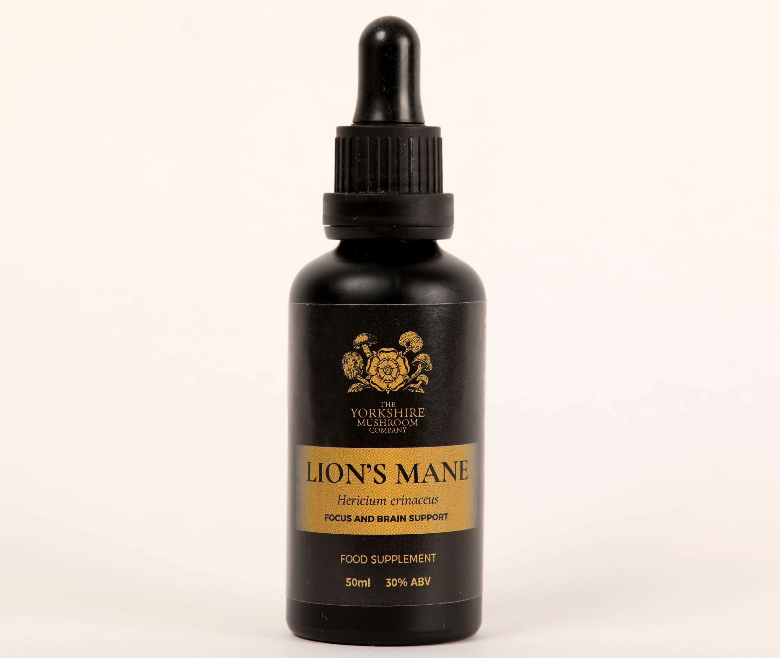 Yorkshire Mushroom Company Lion's Mane tincture box packaging
