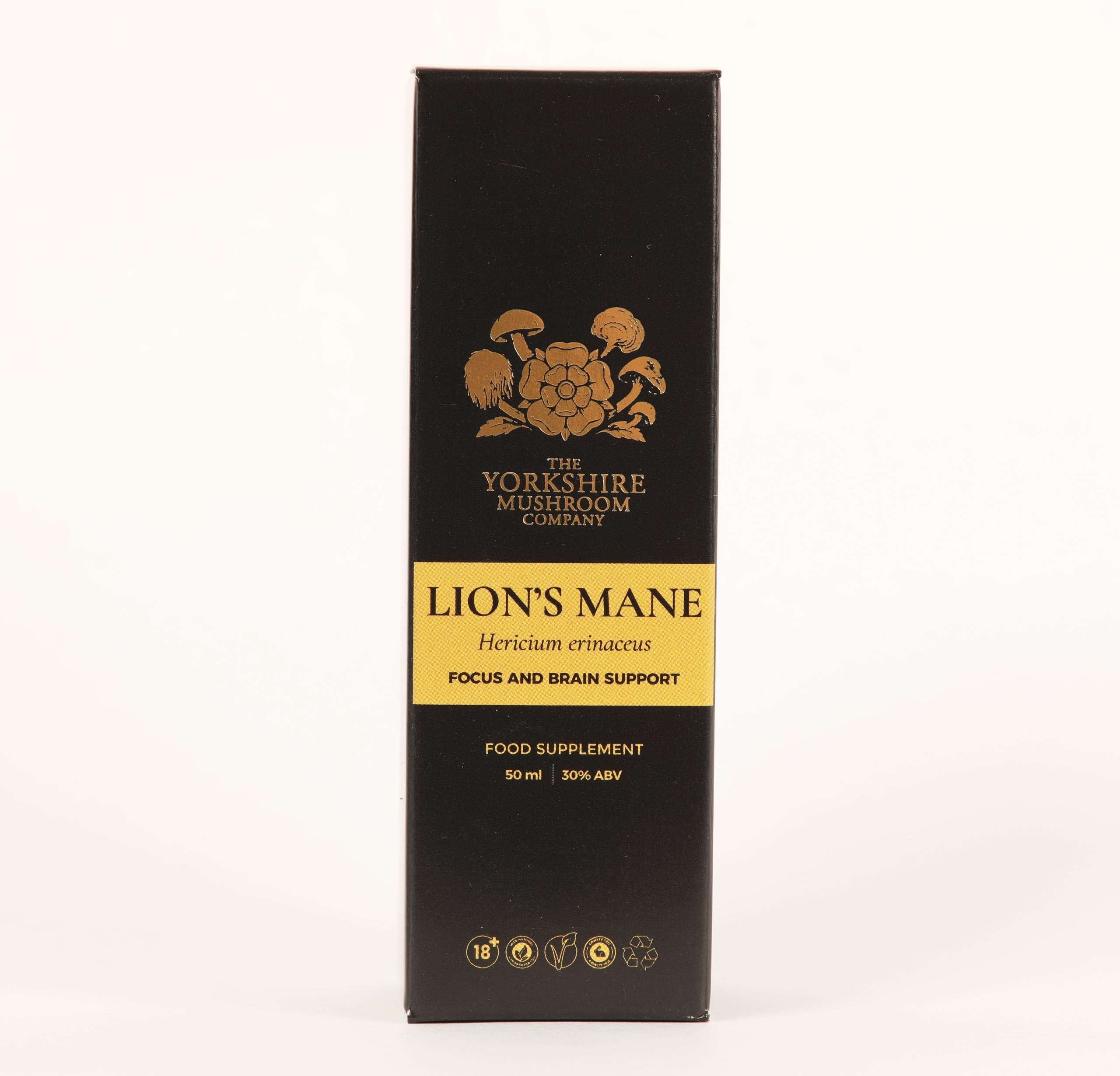 Yorkshire Mushroom Company Lion's Mane tincture bottle